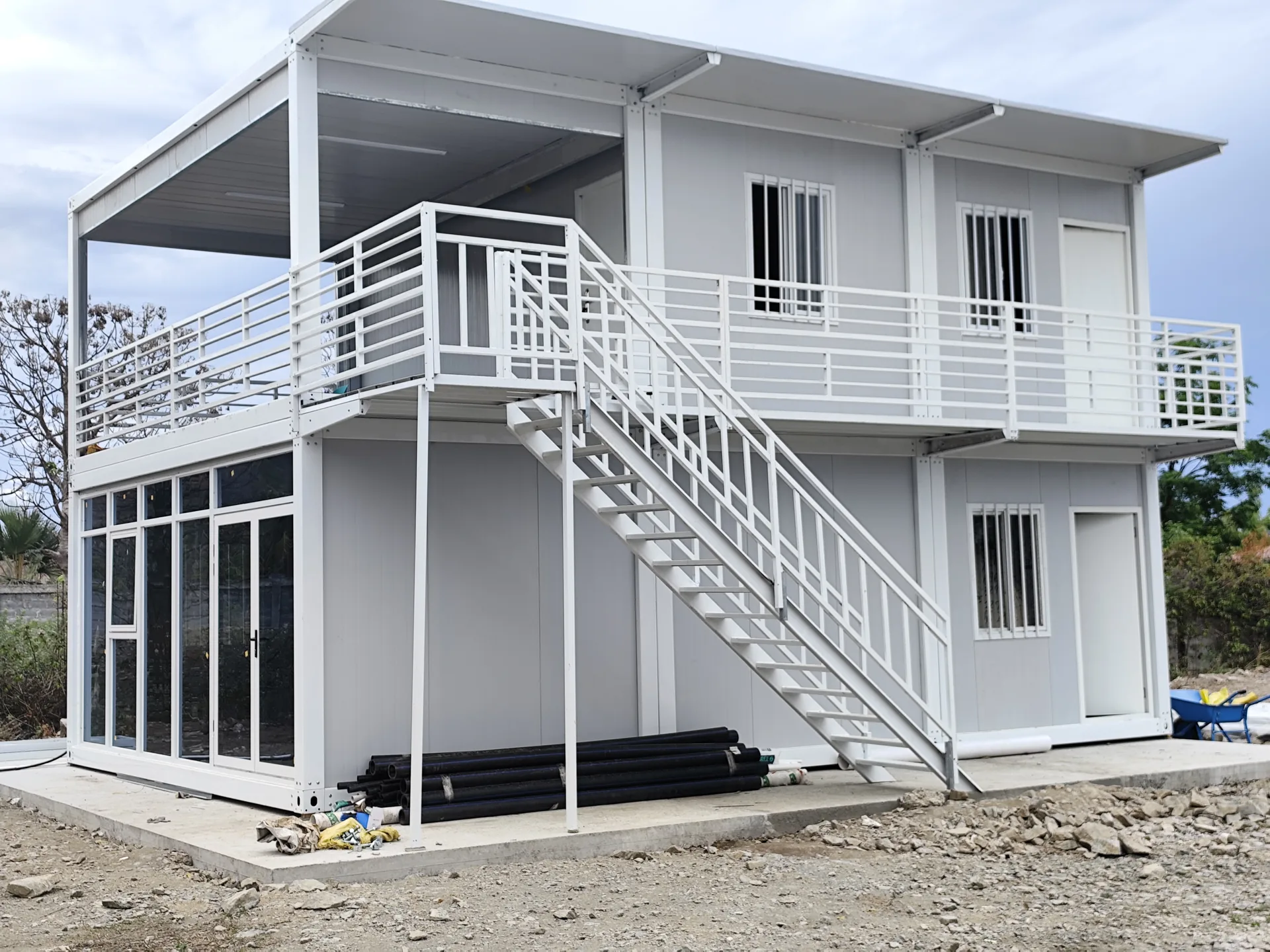 White Two-Storey Building